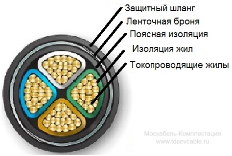 конструкция кабеля ВБШв 4
